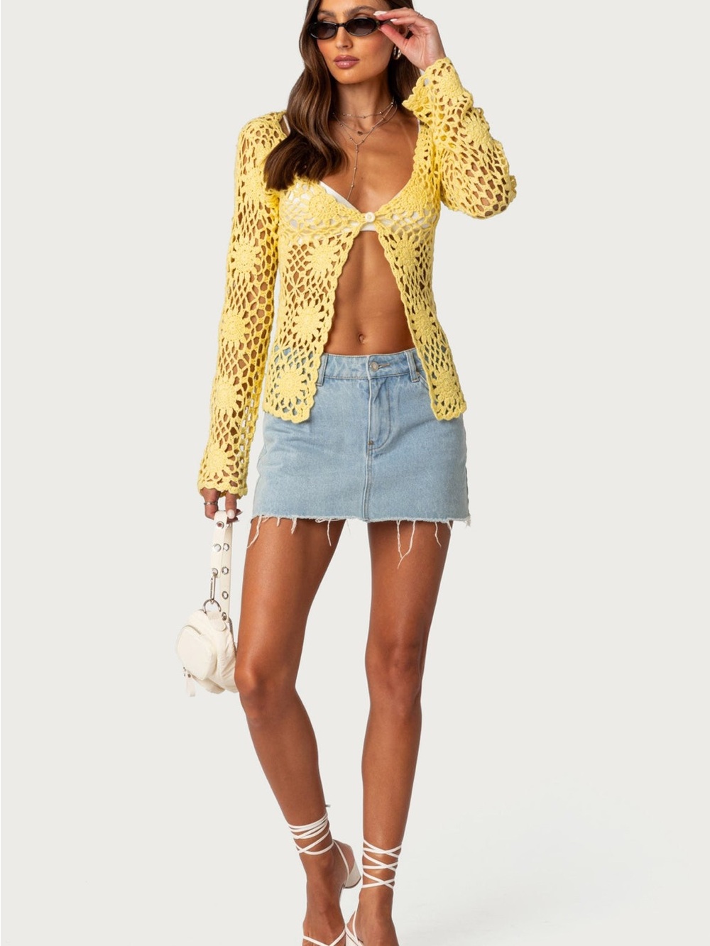 Edikted Jessie Denim Skirt